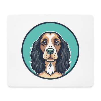 Field Spaniel Hund Rasse Cartoon Kawaii Clipart Haustier - Mousepad (Querformat) - Weiß - Vorne