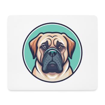 Englische Dogge Hund Rasse Karikatur Kawaii Clipart - Mousepad (Querformat) - Weiß - Vorne