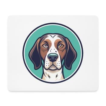 Français Gascogne Pointer Chien Race Dessin Animé Kawaii - Tapis de souris (format paysage) - blanc - Devant