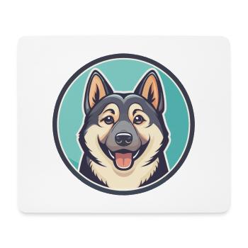 Hallefors Elkhound Dog Breed Cartoon Kawaii - Mouse Pad (horizontal) - white - Front