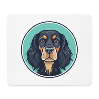 Gordon Setter Chien Race Dessin animé Kawaii Clipart Animal de compagnie - Tapis de souris (format paysage) - blanc - Devant