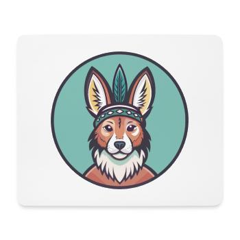 Hare Indian Dog Breed Funny Cartoon Kawaii Clipart - Mouse Pad (horizontal) - white - Front