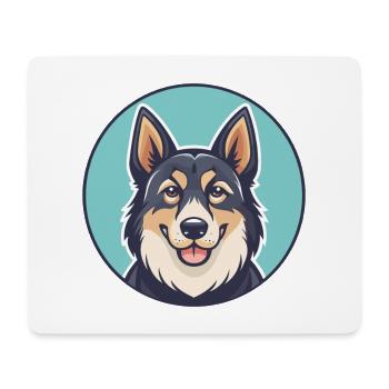 Karst Schäferhund Rasse Karikatur Kawaii Clipart - Mousepad (Querformat) - Weiß - Vorne