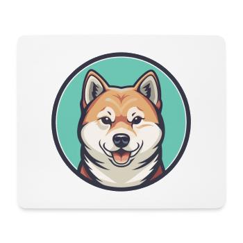 Kishu Hund Rasse Cartoon Kawaii Clipart Tier Haustier - Mousepad (Querformat) - Weiß - Vorne