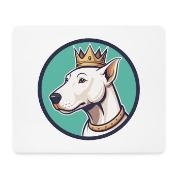 König Weißer Hund Rasse Cartoon Kawaii Clipart - Mousepad (Querformat) - Weiß - Vorne