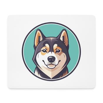Kishu Ken Dog Breed Cartoon Kawaii Clipart Animal - Mouse Pad (horizontal) - white - Front
