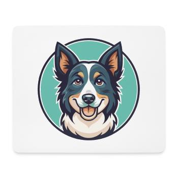 Koolie chien race dessin animé Kawaii Clipart Animal Animal de compagnie - Tapis de souris (format paysage) - blanc - Devant