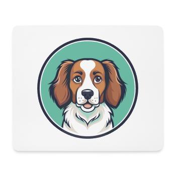 Kooikerhondje Hund Rasse Cartoon Kawaii Clipart Haustier - Mousepad (Querformat) - Weiß - Vorne
