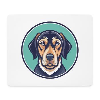 Majestic Tree Hound Dog Breed Funny Cartoon Kawaii - Mouse Pad (horizontal) - white - Front