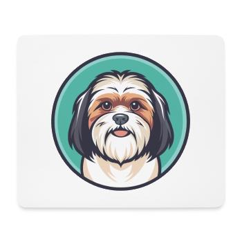 Maltais Shih Tzu Chien Race Dessin animé Kawaii Clipart - Tapis de souris (format paysage) - blanc - Devant