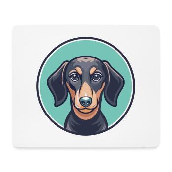 Miniature Dachshund Dog Breed Funny Cartoon Kawaii - Mouse Pad (horizontal) - white - Front