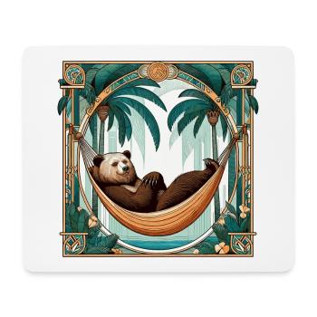 Ruhestand Rente Bär Rentner Palmen Geschenk - Mousepad (Querformat) - Weiß - Vorne