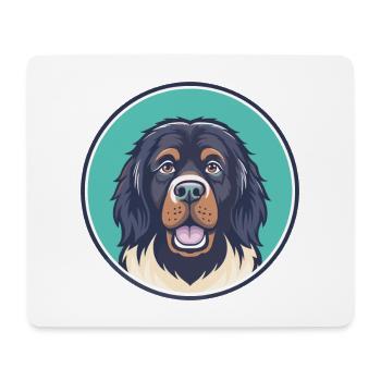 Newfoundland Dog Breed Cartoon Kawaii Clipart Pet - Mouse Pad (horizontal) - white - Front