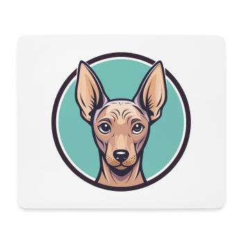 Peruvian Hairless Dog Breed Cartoon Kawaii Clipart - Mouse Pad (horizontal) - white - Front