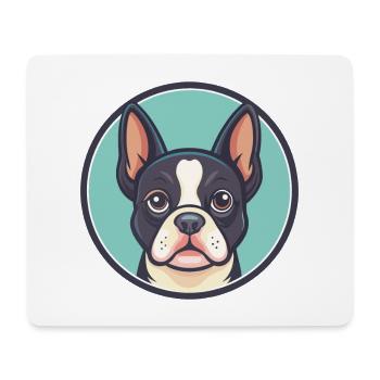 Petit Bleu de Gascogne Race Chien Dessin Animé Kawaii - Tapis de souris (format paysage) - blanc - Devant
