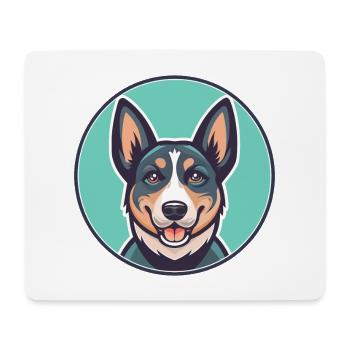 Chien de bétail portugais Race Dessin animé Kawaii Clipart - Tapis de souris (format paysage) - blanc - Devant