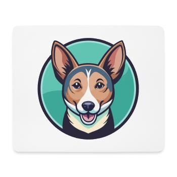 Portugiesische Podengo Pequeno Hunderasse Lustige Karikatur - Mousepad (Querformat) - Weiß - Vorne