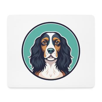 Picardy Spaniel Dog Breed Cartoon Kawaii Clipart - Mouse Pad (horizontal) - white - Front