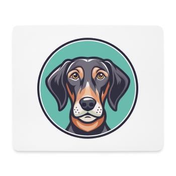 Plott Hound Hund Rasse Lustige Karikatur Kawaii Clipart - Mousepad (Querformat) - Weiß - Vorne