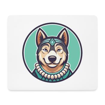 Polynesische Hunderasse Cartoon Kawaii Clipart Tier - Mousepad (Querformat) - Weiß - Vorne