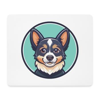Porcelaine Dog Breed Cartoon Kawaii Clipart Animal - Mouse Pad (horizontal) - white - Front