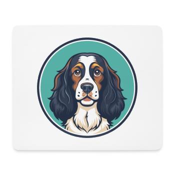 Pont Audemer Spaniel Dog Breed Cartoon Kawaii Pet - Mouse Pad (horizontal) - white - Front