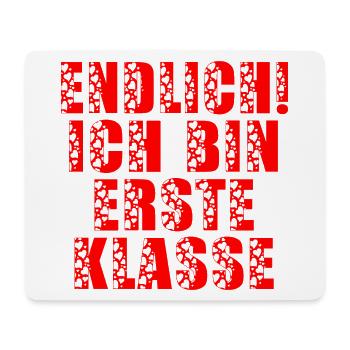 EINSCHULUNG SCHULANFANG ERSTE KLASSE - Mousepad (Querformat) - Weiß - Vorne