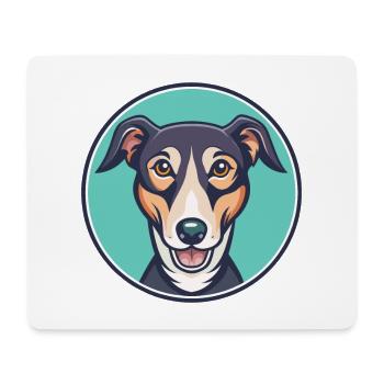 Rajapalayam Dog Breed Funny Cartoon Kawaii Clipart - Mouse Pad (horizontal) - white - Front