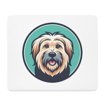 chien de berger des Pyrénées race de chien dessin animé Kawaii Clipart - Tapis de souris (format paysage) - blanc - Devant
