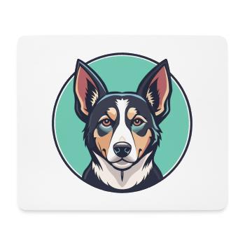 Russian Harlequin Hound Dog Breed Cartoon Kawaii - Mouse Pad (horizontal) - white - Front