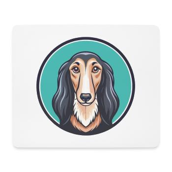 Saluki Dog Breed Cartoon Kawaii Clipart Animal Pet - Mouse Pad (horizontal) - white - Front