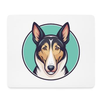 Smooth Collie Hunderasse Cartoon Kawaii Clipart Haustier - Mousepad (Querformat) - Weiß - Vorne