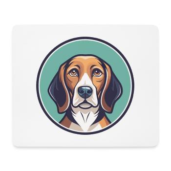 West Country Harrier Dog Breed Cartoon Kawaii Pet - Mouse Pad (horizontal) - white - Front