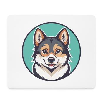 Volpino Italiano Hunderasse Cartoon Kawaii Clipart - Mousepad (Querformat) - Weiß - Vorne