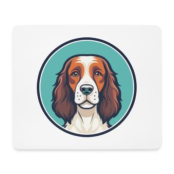 Welsh Springer Spaniel Dog Breed Cartoon Kawaii - Mouse Pad (horizontal) - white - Front