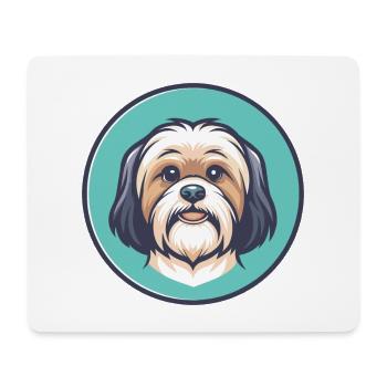 Tibetische Kyi Apso Hunderasse Cartoon Kawaii Clipart - Mousepad (Querformat) - Weiß - Vorne