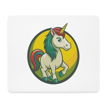 Einhorn süße Kawaii Cartoon Clipart Haustier Tier - Mousepad (Querformat) - Weiß - Vorne