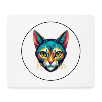 Burmilla Chat Race Dessin Animé Kawaii Animal Pet - Tapis de souris (format paysage) - blanc - Devant