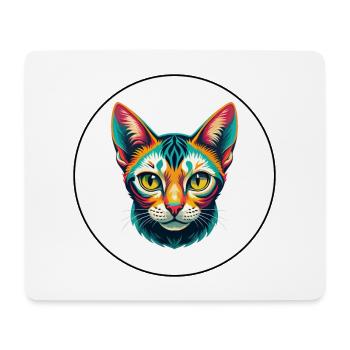Egyptian Mau Cat Breed Cartoon Kawaii Animal Pet - Mouse Pad (horizontal) - white - Front