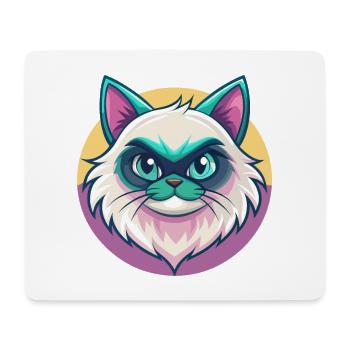 Himalaya-Katzenrasse Karikatur Kawaii Tier Haustier - Mousepad (Querformat) - Weiß - Vorne