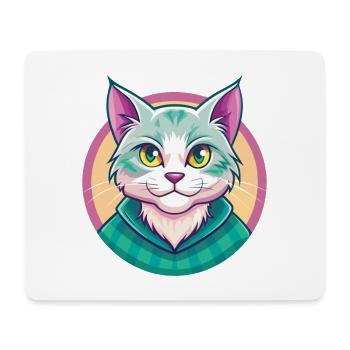 Scottish Straight Cat Breed Cartoon Kawaii Animal - Mouse Pad (horizontal) - white - Front