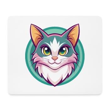 Turc Van Chat Race Dessin Animé Kawaii Animal Pet - Tapis de souris (format paysage) - blanc - Devant