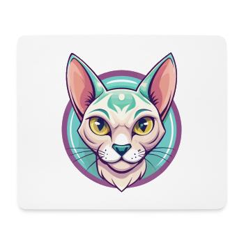 Singapura Katzenrasse Karikatur Kawaii Tier Haustier - Mousepad (Querformat) - Weiß - Vorne