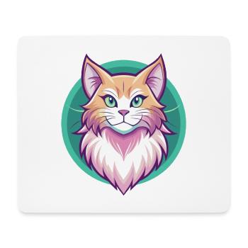 Ginger Longhair Cat Breed Cartoon Kawaii Animal - Mouse Pad (horizontal) - white - Front
