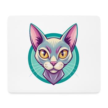 Bombay Katzenrasse Karikatur Kawaii Tier Haustier - Mousepad (Querformat) - Weiß - Vorne