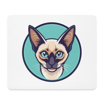 Balinese Cat Breed Cartoon Kawaii Animal Pet - Mouse Pad (horizontal) - white - Front