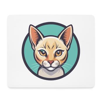 Burmilla Chat Race Dessin Animé Kawaii Animal Pet - Tapis de souris (format paysage) - blanc - Devant