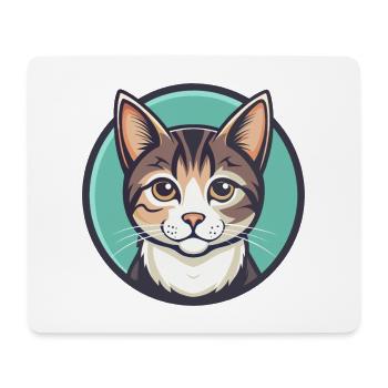 Hauskatze Rasse Karikatur Kawaii Tier Haustier - Mousepad (Querformat) - Weiß - Vorne