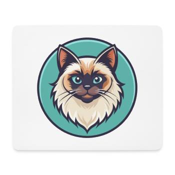 Himalaya-Katzenrasse Karikatur Kawaii Tier Haustier - Mousepad (Querformat) - Weiß - Vorne