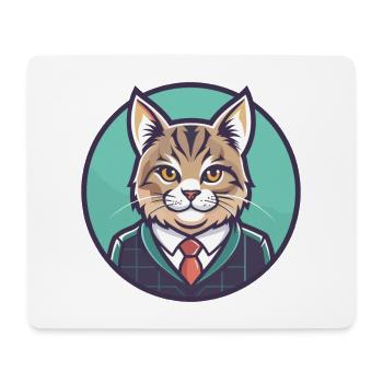 Scottish Straight Cat Breed Cartoon Kawaii Animal - Mouse Pad (horizontal) - white - Front